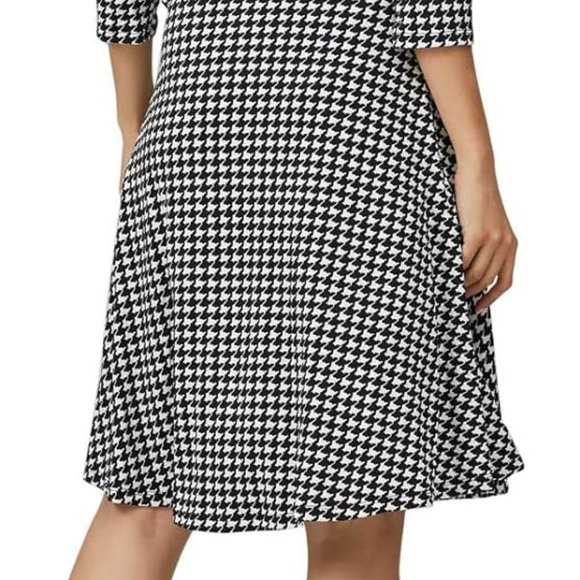 Like new! LEOTA Black and white Houndstooth Sweetheart Neckline Dress Si… - Picture 14 of 16